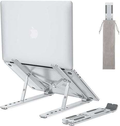 Laptop Stand for Desk Laptop Riser Adjustable Height 6 Positions, Open Air Flow Design