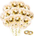 Pack of 5 Confetti Balloons, Confetti inside the balloons, best for party decorations. 