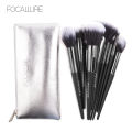 Focallure 10Pcs/Set Makeup Brushes Kit with Pouch. 