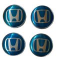 SET OF 4 Honda Logo Car Wheel Center Caps Premium Quality 5.72 cm - 2.25 Inches Blue. 