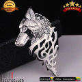 Vintage Animal Pin Brooch - Wolf Head Lapel Pin Badge Brooch - Silver -  Wolf Sign Pin Brooch  Men Women Suit. 