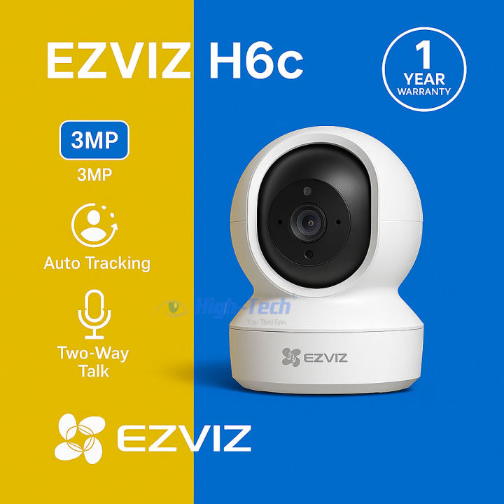 EZVIZ H6C Pro 3MP Pan & Tilt WiFi Smart Camera with Color Night Vision | Auto Tracking | Two-Way Talk