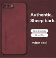 Lenuo For iPhone 7 Plus / 8 Plus Sheepskin Leather Shockproof Case Luxury Matte Back Cover. 