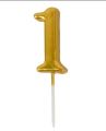 Gold Number Candle, 0 1 2 3 4 5 6 7 8 9 digital Number Birthday Candles Cake Topper Birthday Cake flag Decorations. 