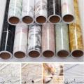 Marble Removable Wallpaper Decorative Vinyl Film for Kitchen Countertops Peel and Stick Wallpaper for Bathroom Wall Decor. 