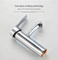 faucet Tap water lever mixer single handle tap bathroom basin sink faucet chrome plated stainless steel with complete accessories. 