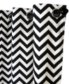 Pack of 2 Zigzag Design Curtains | Velvet Fabric Curtains | Pair of Curtains | Customized. 