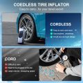 Tolsen Tire Inflator Portable Air Compressor, Electric Cordless Air Pump with LED Lighting Digital Display, Fast Inflation 150PSI, Press Gauge, Auto Off for Car Bike Motorcycle Ball. 