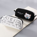 Korean Stationery Pencil Case with Big Zipper Cute Pencil Pouch Large Capacity Pen Bag for Student School Office Supplies. 
