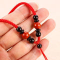 Jade pendant lanyard men's pendant red rope hand-woven black rope necklace hanging neck jade pendant jade pendant jade. 