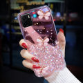 For Vivo Y15C / Vivo Y15s / Vivo Y01 Back Cover Luxury 3D Diamond Butterfly Shiny Glitter Gold Foil Space Starry Cases Clear Soft Silicone Bumper Mobile Phone Case for Girls Boy. 