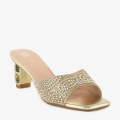 ECS Gilded Cascade Heels 3 Inch Heel Slippers For Women. 