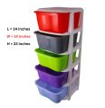 plastic drawer storage cabinets - 5 Storage Boxes in Multicolor Storage Organizer - chester storage box for toys, Jewelry Box High Quality Chester Plastic Strong Decorated Printed Drawer Cabinet Box. 