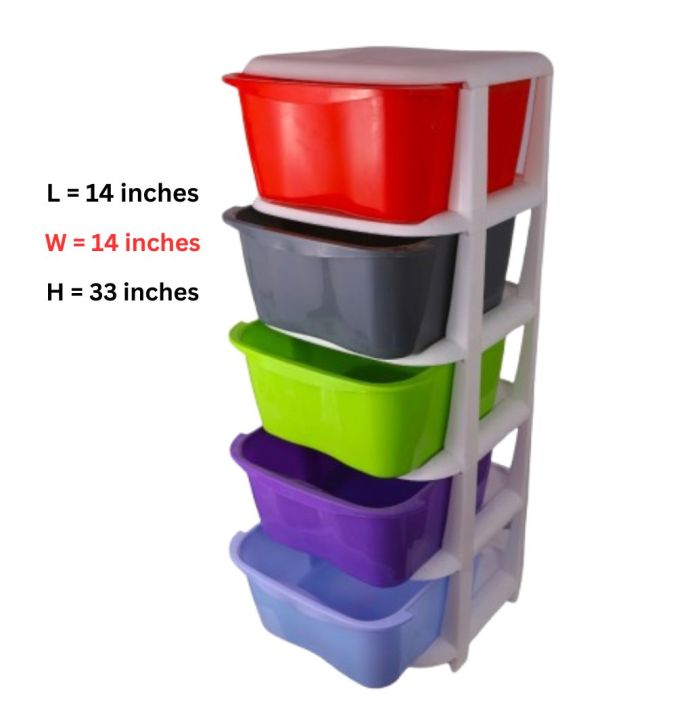 plastic drawer storage cabinets - 5 Storage Boxes in Multicolor Storage Organizer - chester storage box for toys, Jewelry Box High Quality Chester Plastic Strong Decorated Printed Drawer Cabinet Box
