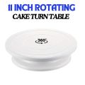 Premium 11-Inch Rotating Cake Turntable with 3-Piece Spatula Set, 10-Piece Piping Bags & 1-Piece Cake Board for Cake Decorating. 