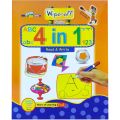 Wipe-Off 4 in 1 Learning Book for Kids – ABC, Urdu, Numbers & Drawing – Waterproof Hard Card Pages – Reusable Write & Wipe Book. 