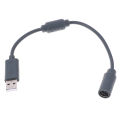 Wired controller USB breakaway adapter cable cord for xbox 360 Gray 23cm. 
