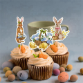 8Pcs Cute Chick Egg Style Cupcake Topper Easter Festival Birthday Baby Shower Decorations Set Kit. 