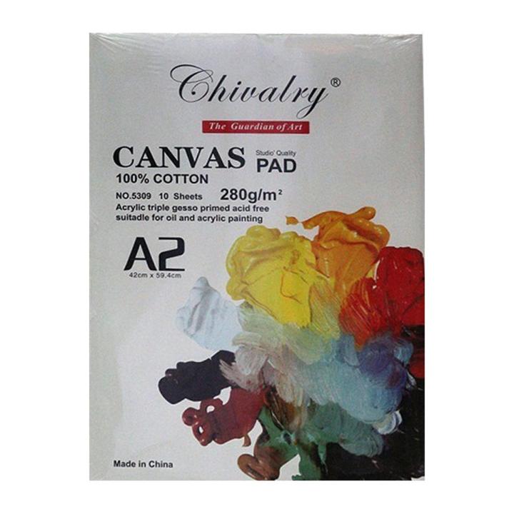 A2 CHIVALRY ARTISTS CANVAS BOOK 100% Cotton Canvas Pad 280g/m