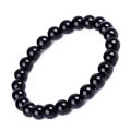 Black Beads Bracelet for Men Adjustable Wrist Band for Man. 