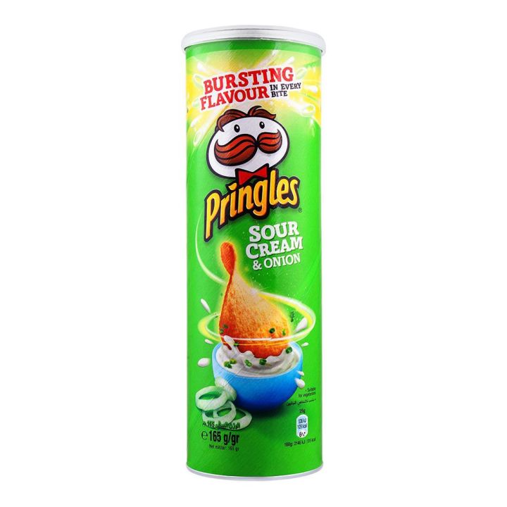 Pringles Potato Crisps Sour Creme Onion Flavor Chips 165 GM Pack