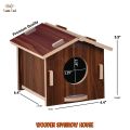 Premium Wooden Bird Cage Wall Mounted Brown. 