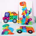 Puzzle Toy Broken-proof Promote Brain Development Dinosaur Toy. 