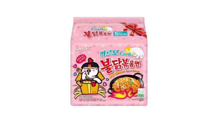 Samyang Buldak Carbonara Chicken Flavour Ramen Pink  5pcs