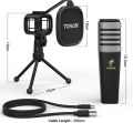 USB Microphone, TONOR Cardioid Condenser Computer PC Mic with Tripod Stand, Pop Filter, Shock Mount for Gaming, Streaming, Podcasting, YouTube, Voice Over, Twitch, Compatible with Laptop Desktop, TC30. 
