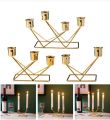European Style Retro Metal Pillar Long Candle Holder Iron Art Candlestick Display Stand Wedding Party Decor. 