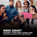 WBM Smart iPhone 13 Black Cover Case. 