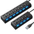 【Footprint】 USB Hub 2.0 USB Splitter Multi Hub USB 2.0 Adapter USB Several Ports Power Adapter USB 2.0 With Switch Laptop Accessories For PC. 