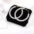 New Fashion Luxury Exaggerated Big Circle Imitation Pearl Earrings Fairy Temperament Personality Wild Wedding Accessories Gift Ear Jewelry. 