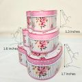 Set of 3 Jewellery Box | High Quality 3 Heart Shaped Boxes for Women. 