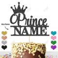 PERSONALISED Prince / Princess Happy Birthday Cake Topper - Party Cake Topper, Customized topper with ANY NAME, ANY AGE. 