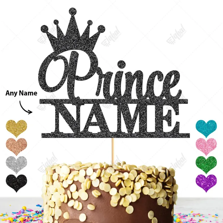 PERSONALISED%20Prince%20/%20Princess%20Happy%20Birthday%20Cake%20Topper%20-%20Party%20Cake%20Topper,%20Customized%20topper%20with%20ANY%20NAME,%20ANY%20AGE%20-%20Image%202