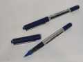 Pack of 2 Pens, Uni-Ball Eye Micro, 0.5mm Ball 0.2mm Line, Roller Ball Pen, UB -150, Blue ink, Pigment Ink, Stainless Steel Tip, The Uni-Flow System, Unique Window.. 