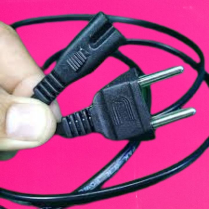 3.7 Feet AC 110V-220V Power Cable for DC Adapters, Laptop Chargers, Power Supply, and Tape Recorder - 2 Pin Lead Cord - Durable and Reliable for Home and Office Use | SUPER ALL IN ONE