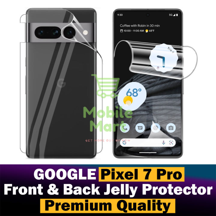 Google Pixel 7 Pro Front & Back Clear Jelly Protector Soft Film Protection Hydrogel Film Back Protector For Google Pixel 7 Pro