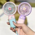 Summer USB Rechargeable Handheld Mini Fan Toy Cartoon Design for Kids Outdoor Portable Desktop Use. 
