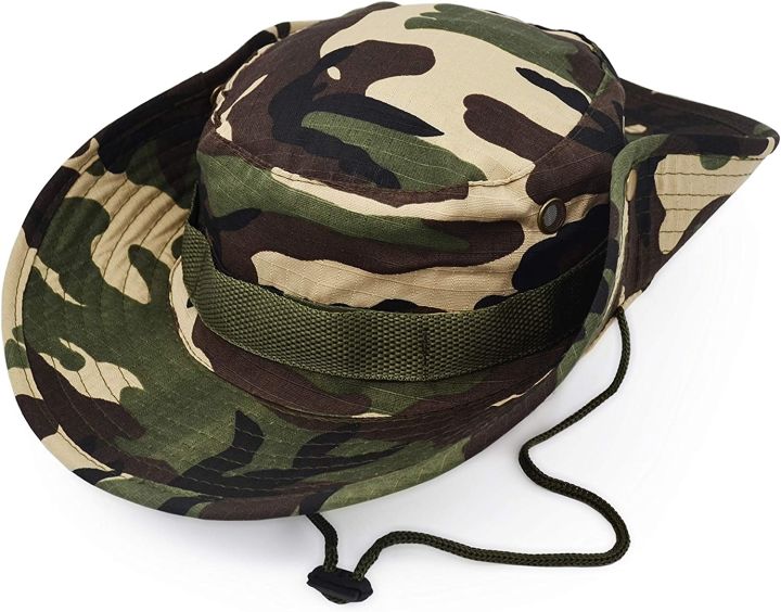 Sun Hat for Men Cotton Summer Breathable Foldable Safari Boonie Hat