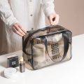 Professional Transparent Makeup Bag & Organizers with Full of Storage | Make Up Bags Pouch with Zipper For Travelling | Multipurpose Traveling Cosmetic Bags for Women. 