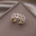 orea ew esign Fashion Jewelry Copper Set ircon earl ing Women's Opening Adjustable aily Work Accessories. 