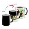CUSTOMISE BLACK COLOR CHANGING MUG (bLACK MAGIC MUG) BEST FOR GIFT TO YOUR LOVE ONCE WEDDING BIRTHDAY ADD YOUR PICTURE DESIGN. 