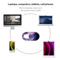 Ultra Thin Flowers Webcam Cover Clip on Universal Laptop Tablet Phone Lens Camera Privacy Sticker Web Cam Shutter Magnet Slider-Silver. 