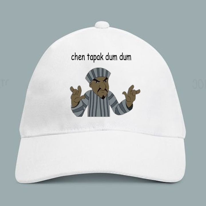 Chen Tapak Dum Dum Trendy Tag Printed Adjustable Size Cap For Men & Boys Customized By Hi Took