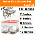 2set Full Screw Set For iPhone X XS XR 11 12 Pro Max Mini 7 8 Plus Mobile Accessories Inner Bottom Complete Screws Repair Parts. 