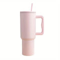 Sipper Tumbler – 40oz Stainless Steel Trek Tumblers with Handle and Straw | Leak-Proof Simple Modern Design for Travel and Daily Use. 