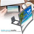 10-Inch 3D HD Mobile Phone Screen Magnifier with Audio Amplifier, Foldable Bracket. 
