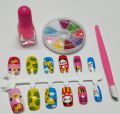 Kids Nail Polish set with 12 Colorful Nails, Kids Makeup Toy Set. 